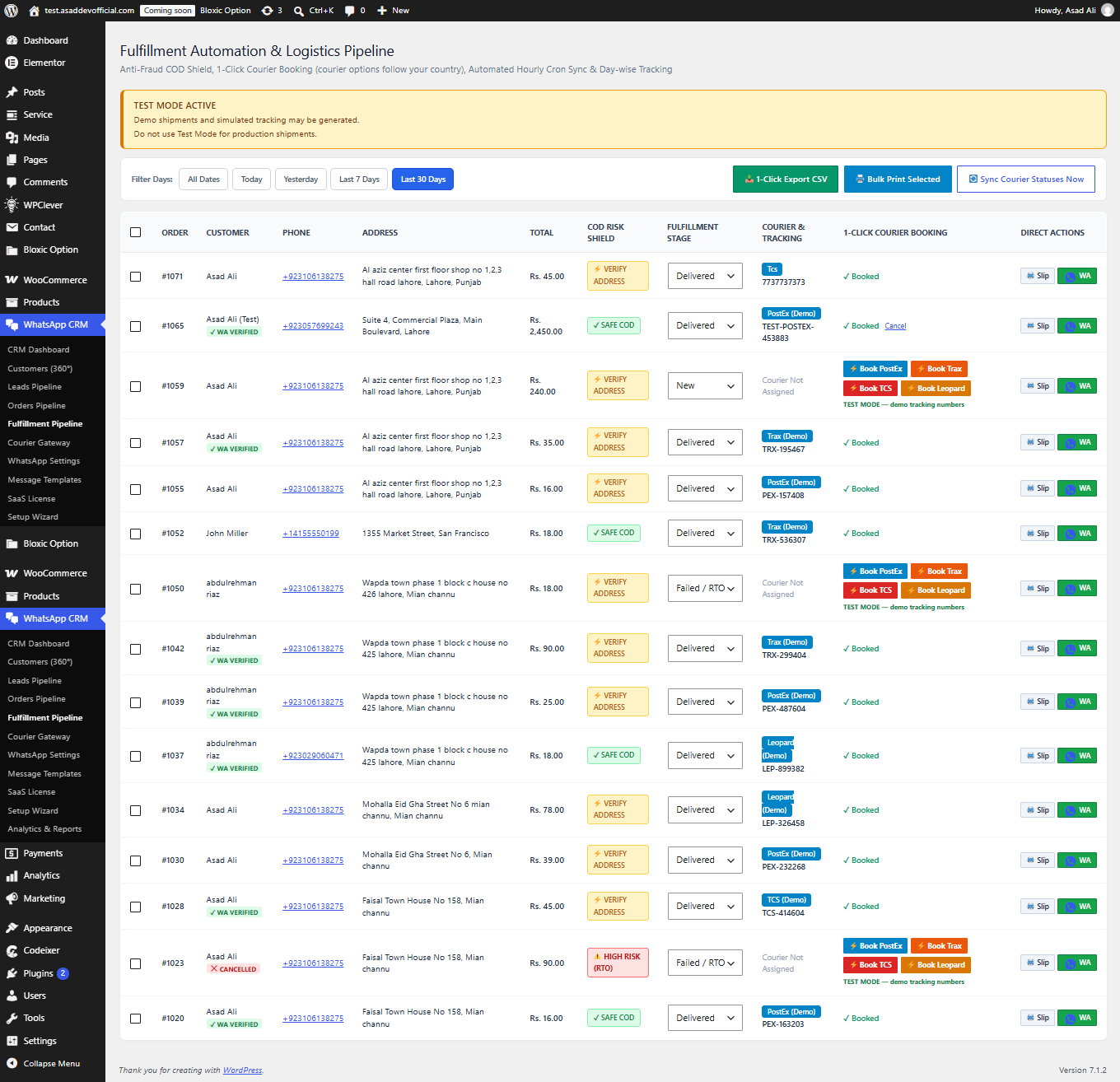 WhatsApp Sales CRM Pro – WooCommerce COD Anti-Fraud & Logistics Automation Plugin - Image 6